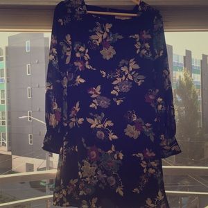 Beautiful Floral Print Petite Lined Dress
